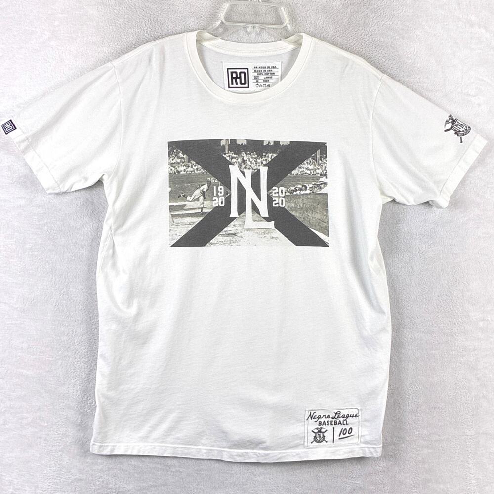 Roots of Fight Negro League Tshirt Men L White Baseball Jackie Robinson Ltd Ed